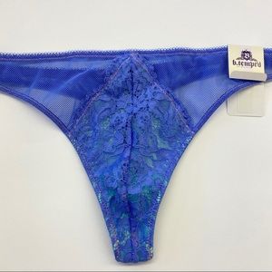 B.tempt’d thong light purple lace mesh size m